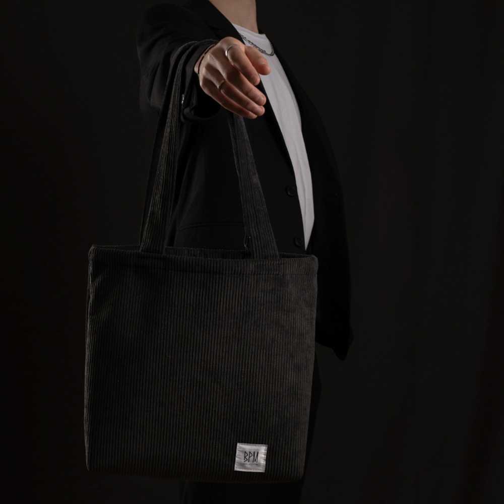 Tote Bag en velours noir - La Boutique BPM